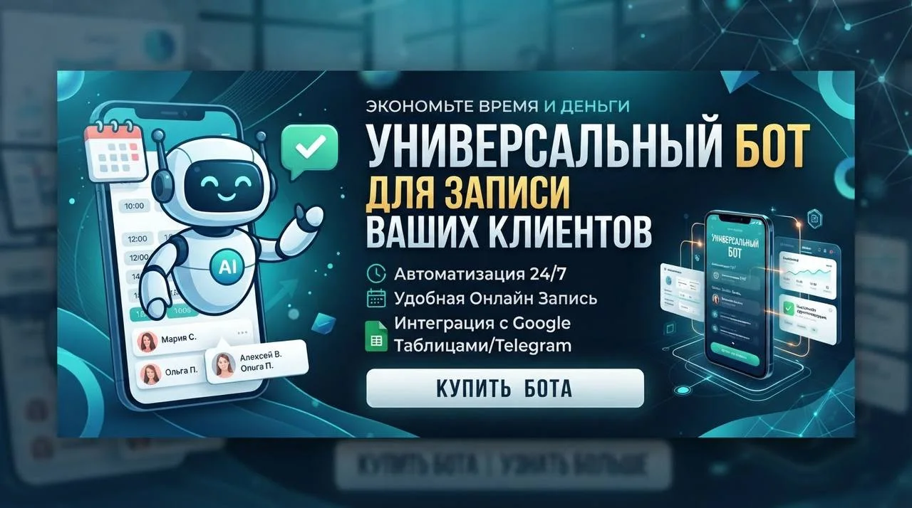Готовый Telegram-бот для приёма заявок (любая сфера)