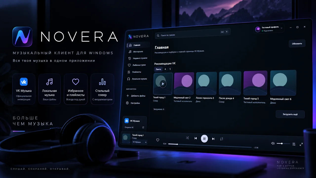 NOVERA — VK Music Desktop Client